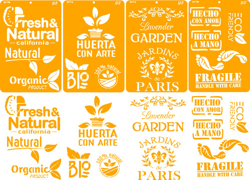 Stencil Plantilla Frases 20x30 Combox 4 Deco Stencils F07