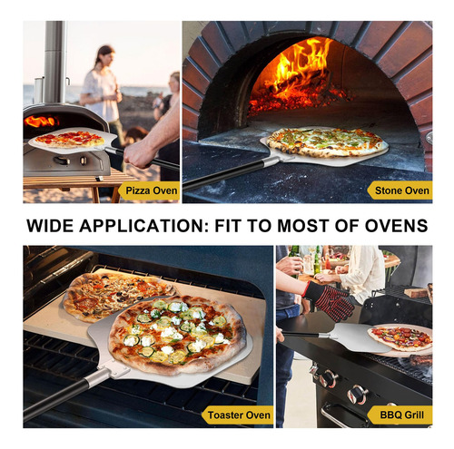Espátula De Aluminio Para Pizza Con Mango Largo 30 Cm