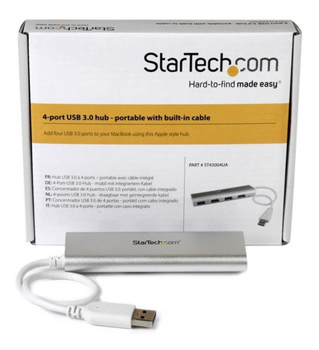 Concentrador Startech.com Usb 3.0 4 Puertos St43004ua /vc