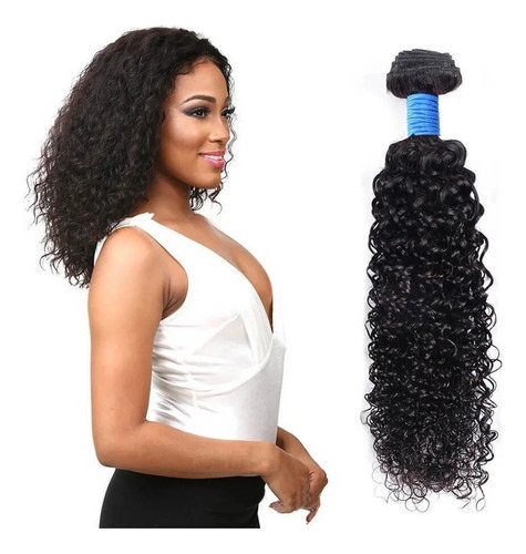 Cabelo Humano Natural Na Tela Crespo Crespo 50-55cm 100g .