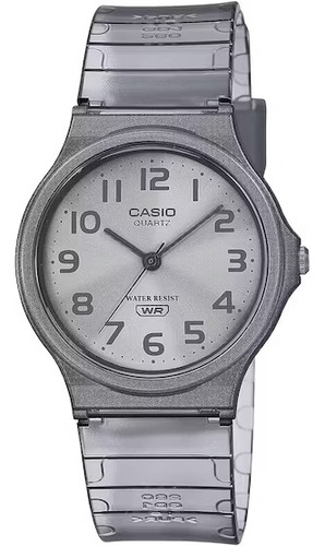 Reloj Casio Mq-24s-2b Analogico Transparente Dama - Celeste