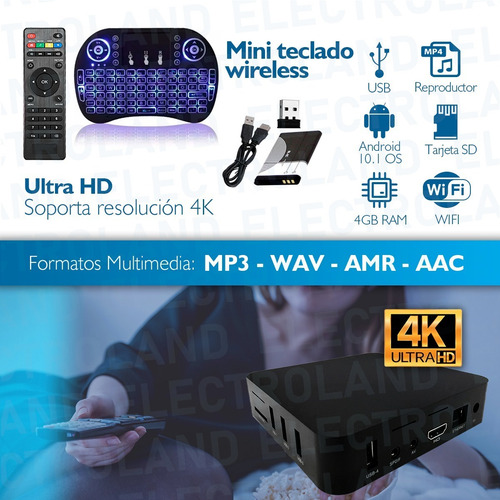 Convertidor Smart Tv Convertir Tv Box Android Teclado Combo