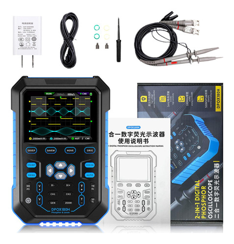 Osciloscopio Digital Osciloscopio De 2 En 1 Adaptador Azul