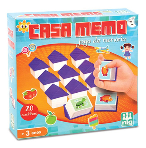 Casa Memo Jogo Da Memória Contém 20pçs Nig Brinquedos 