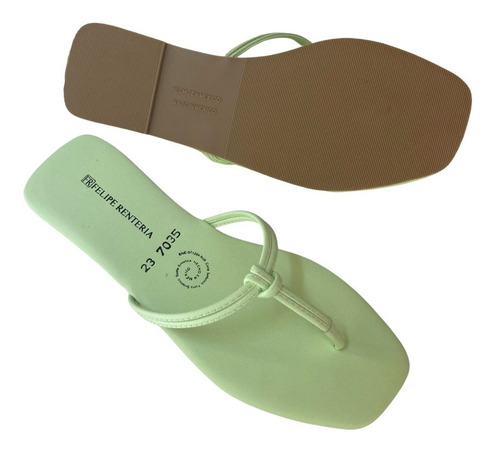 Sandalia Dama Felipe Rentería Pata De Gallo Moda Piso Flat