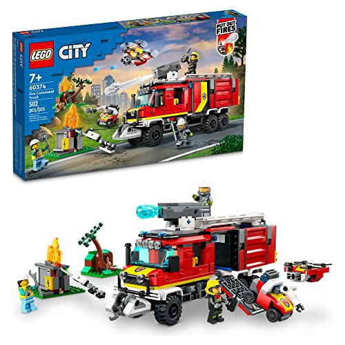 Unidad De Comando De Bomberos Lego City 60374, Juguete De Re