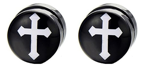 4 Pares De Aretes Magnéticos Falsos De Acero Inoxidable De