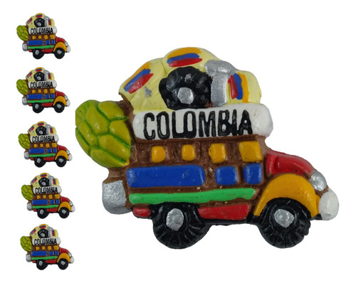 Paq X6 Imanes Para Nevera Chiva Pequeña Artesanía Colombiana