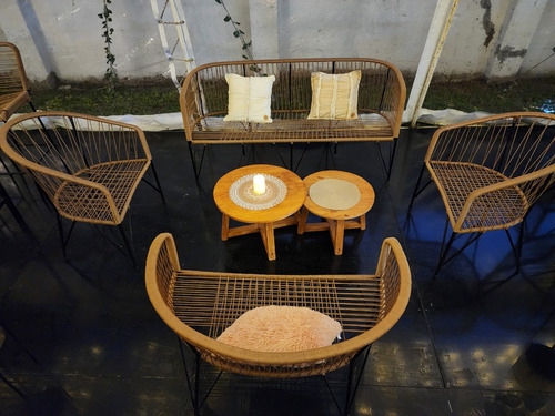 Alquiler Living Rustico Puff Silla Mesa Carpa Sillon Eventos