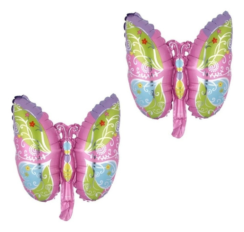 2 Globos Mariposa Multicolor