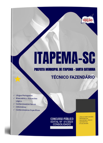 Apostila Concurso Itapema-sc 2023 Técnico Fazendário - Editora Opção