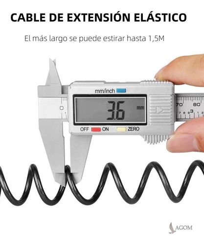 Lagom Candado Cadena De Seguridad Casco Moto Bici Combinación Ext Sistema Antirrobo Con Contraseña De 4 Dígitos Cable De Seguridad Acerado