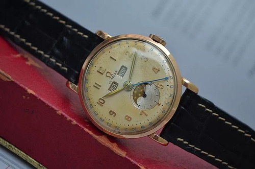 Omega Moonphase Ouro Rosa Cal. 27dl Ref: 2473 40´s Lindo