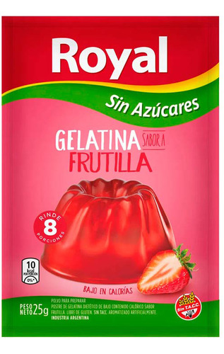 Pack X 36 Unid. Gelatina  Manlig Frut 25 Gr Royal Gelatinas