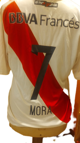 Camiseta River Plate. Original. N° 7. Rodrigo Mora. (Usado)
