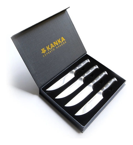 Kanka - Set 4 Cuchillos Premium Para Carne Acero Inoxidable 