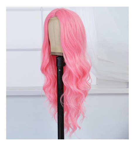 Peluca Rosa Claro Estilo Berón, Moderna Y Liviana
