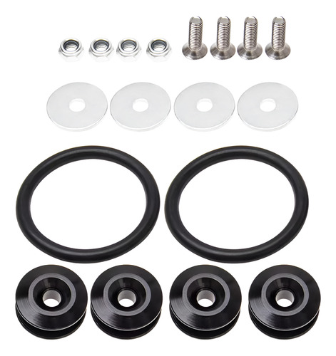 Ganchos Sujeta Puntas Paragolpes Tuning Color Negro