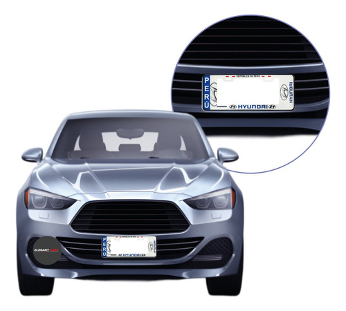 Portaplaca Estilo Europeo Universal Hyundai 2pcs