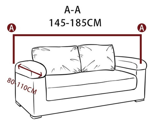 Funda Elástica De Sofá Protector De Sillón 2 Plazas Lavable