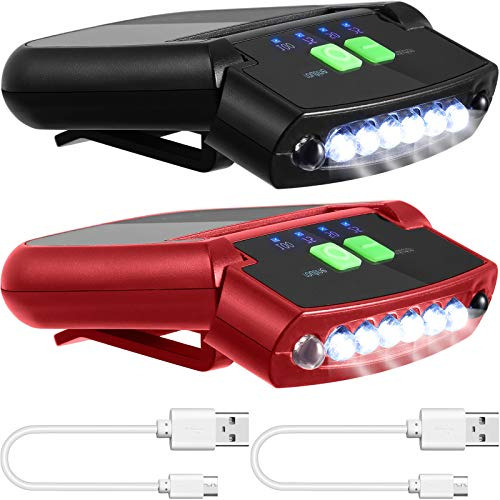 2 Piezas Led Clip Tapa Luces Usb Recargable Tapa Linter...