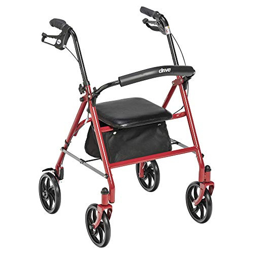 Rollator De Cuatro Ruedas Con Respaldo Extraíble Y Respaldo,