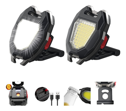 Paquete De 2 Linternas Led Cob Pequeñas Con Encendedor, Máxi