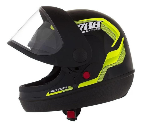 Capacete Para Moto Pro Tork Sport Moto 788 Cor Amarelo Tamanho do capacete 60