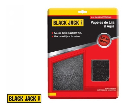 Papeles De Lija Agua Grano P180 Black Jack 230 X 280 Mm X10