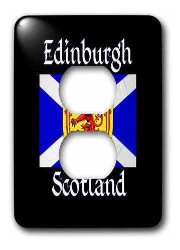 Edimburgo Escocia Bandera Escocesa Leon Rojo. Tapa Luz