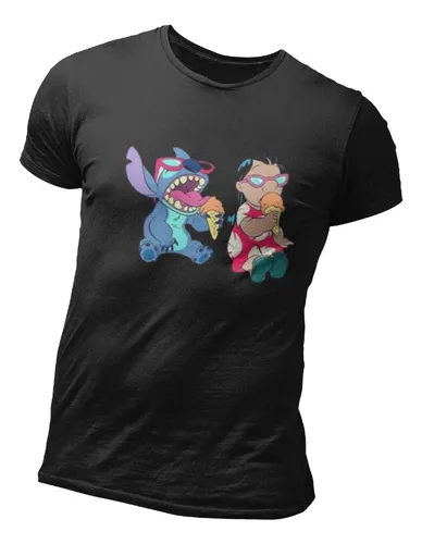 Playera De Lilo Y Stitch Tomando Helado