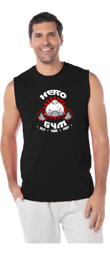 Playera Big Hero 6 Baymax  Gym  Caballero Sin Mangas