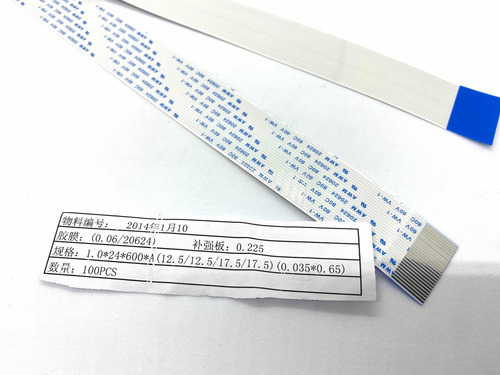 Flex Cable Awm 20624 24 Vias 1.0 Pitch X 60cm Nuevo