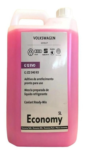 Aditivo Arrefecimento Original Vw 5 Litros Pronto P/ Uso G12