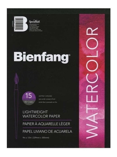 Block Bienfang Para Acuarelas 228gr Blanco