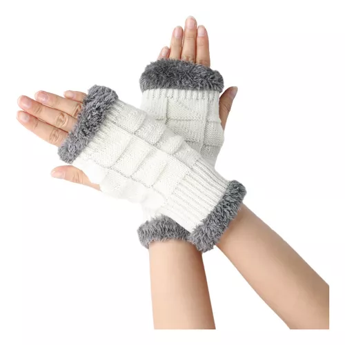 Guantes Mujer Invernal Impermeable Afelpado Térmico Y Moño