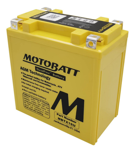Motobatt Bateria Amp Cca Factory Activado Quadflex Agm