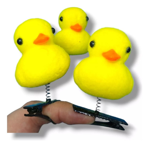 Pack X3 Patitos Pato Amarillo Kawaii De Tiktok (para Cabeza)