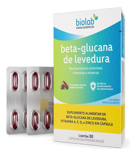 Beta-glucana De Levedura Kit 4 Cx De 30 Cáps Cada