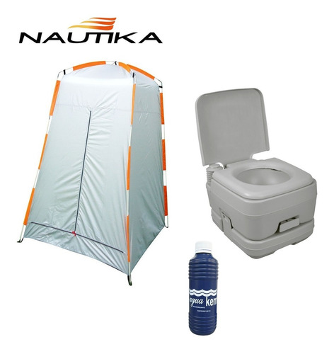 Provador,trocador + Banheiro, Químico + Solvente Ntk Camping
