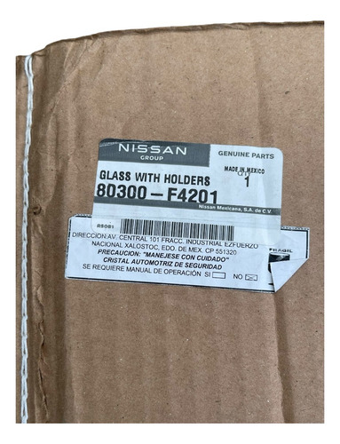 Vidrio Delantero Lado Dch Para Nissan Tsuru 3 92-17 Org