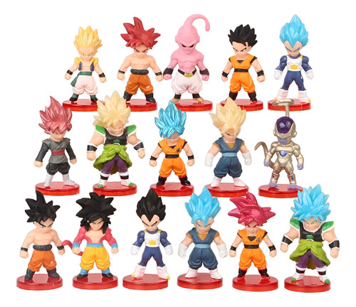 Figura Dragon Ball Z 16 Pzs Para Piñatas O Fiestas 6 Y 7 Cm