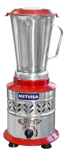 Licuadora Metvisa LARL.1,5 1.5 L gris con jarra de acero inoxidable 220V