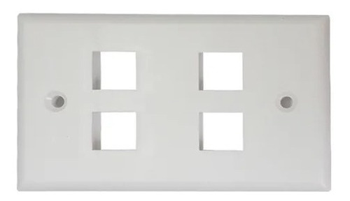 Face Plate Blanco 4x2 4 Puertos Faceplate Coupler Rj45