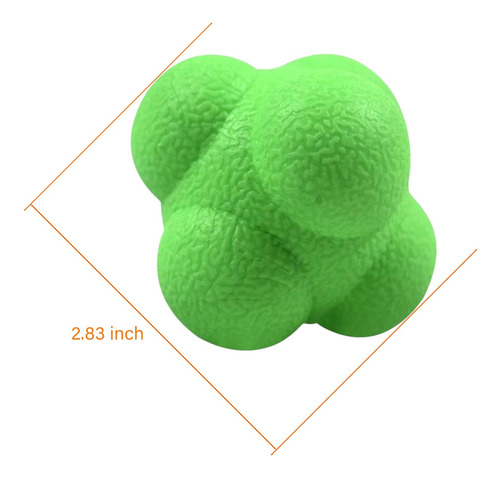 Bola De Reacción Airlaxer 2.83 Pulgadas Paquete De 3 Unidade Verde, Naranja, Amarillo