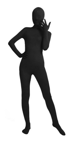 Traje De Cuerpo Entero Unisex Negro De Licra