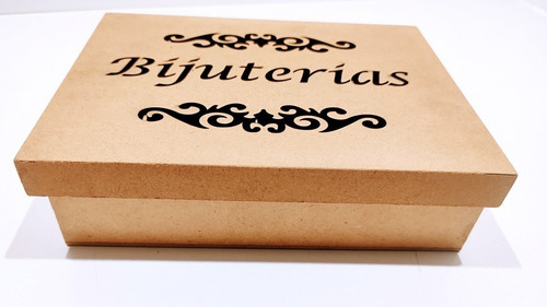 Imagem 5 de 8 de Caixa Bijuterias Tampa De Sapato Em Mdf - 20x15x5,5