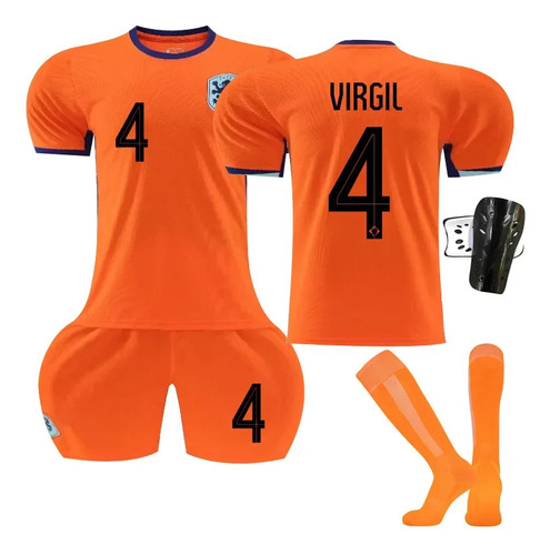 Camiseta Local De Holanda Para La Eurocopa 2024 Van Dijk Rob