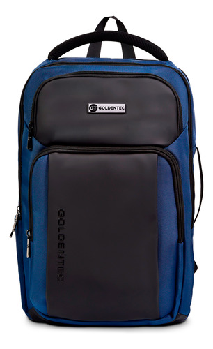 Mochila Para Notebook 15.6 Prime Preto com Azul Goldentec