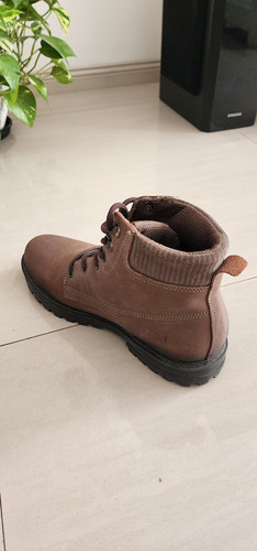 Borcegos De Cuero Marca Pegada Color Marron (Usado)